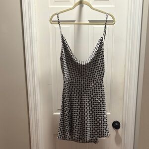 Black and White Patterned Dress